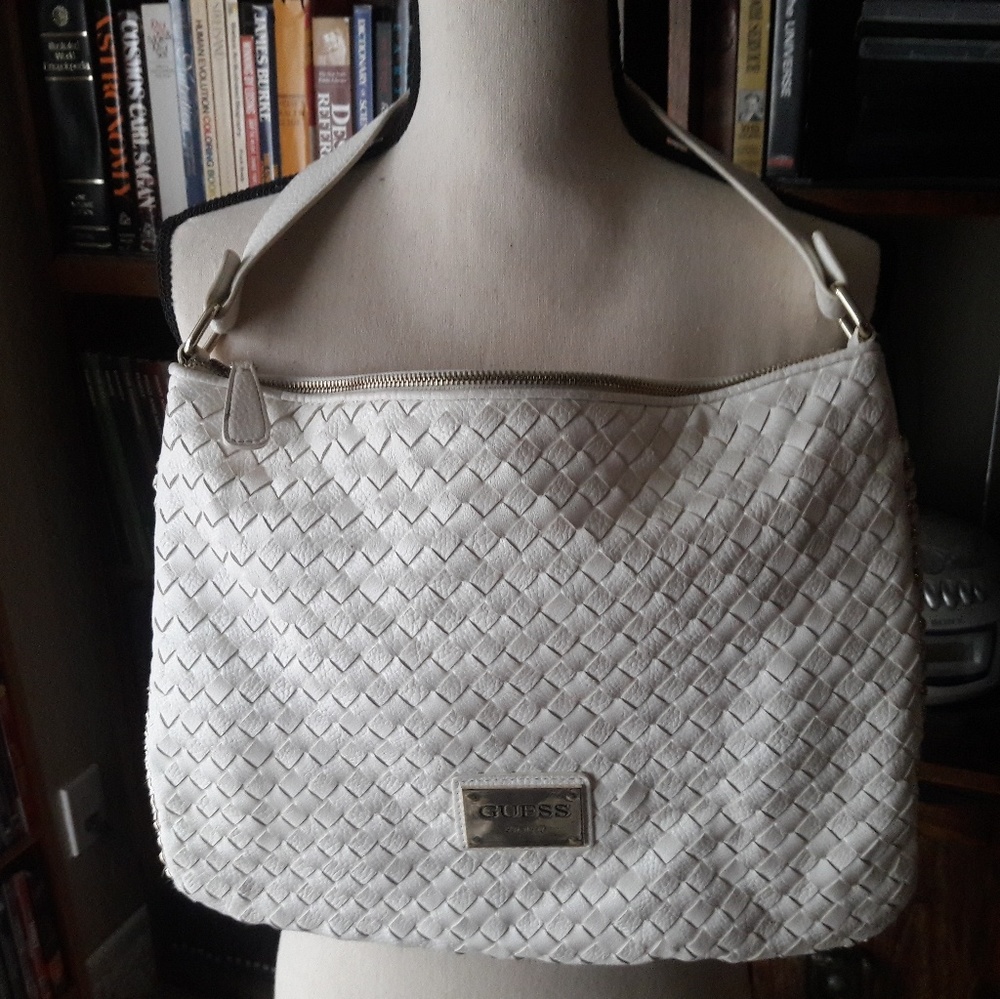 Guess White Purse